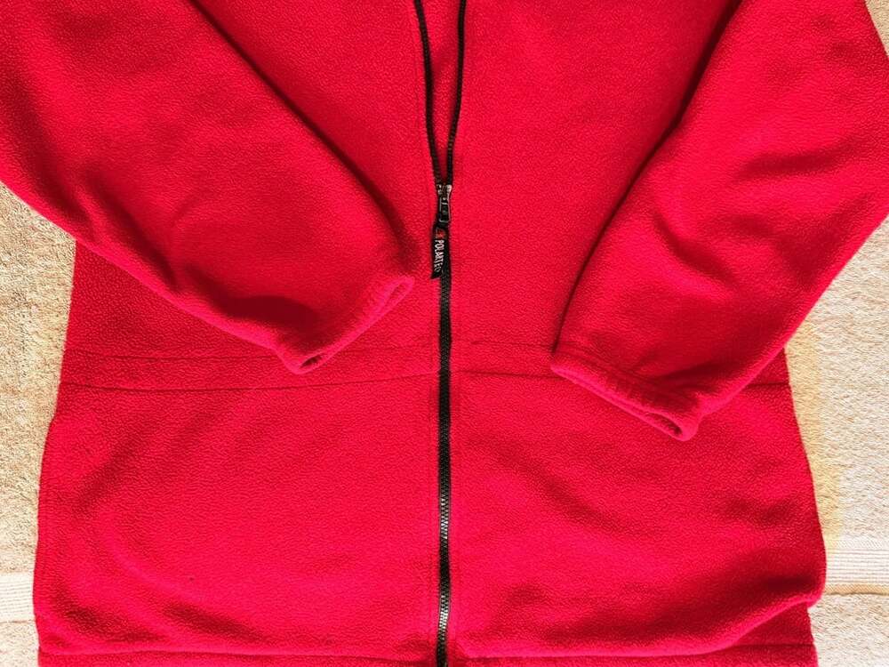 Cabela's Polartec Fleece Jacket Size L Red Full Zip - Picture 2 of 10